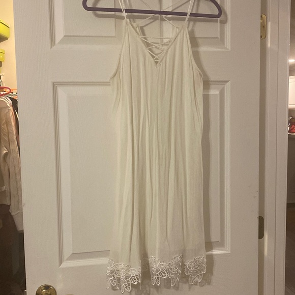 Cream dress size Large - Picture 1 of 6